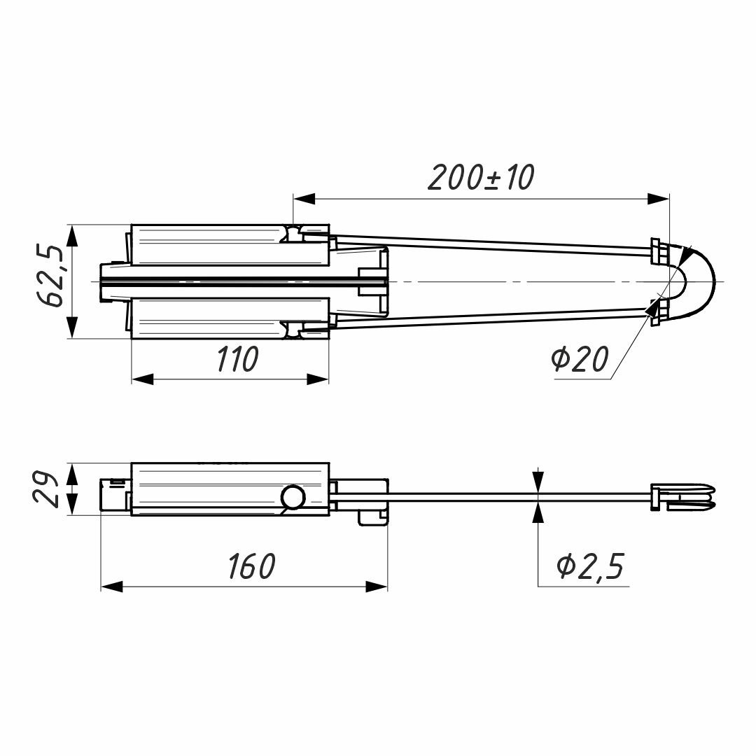 DN 35 анкерный  зажим (НИЛЕД)