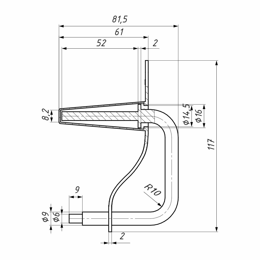 C 200 изолированная скоба (ВК)