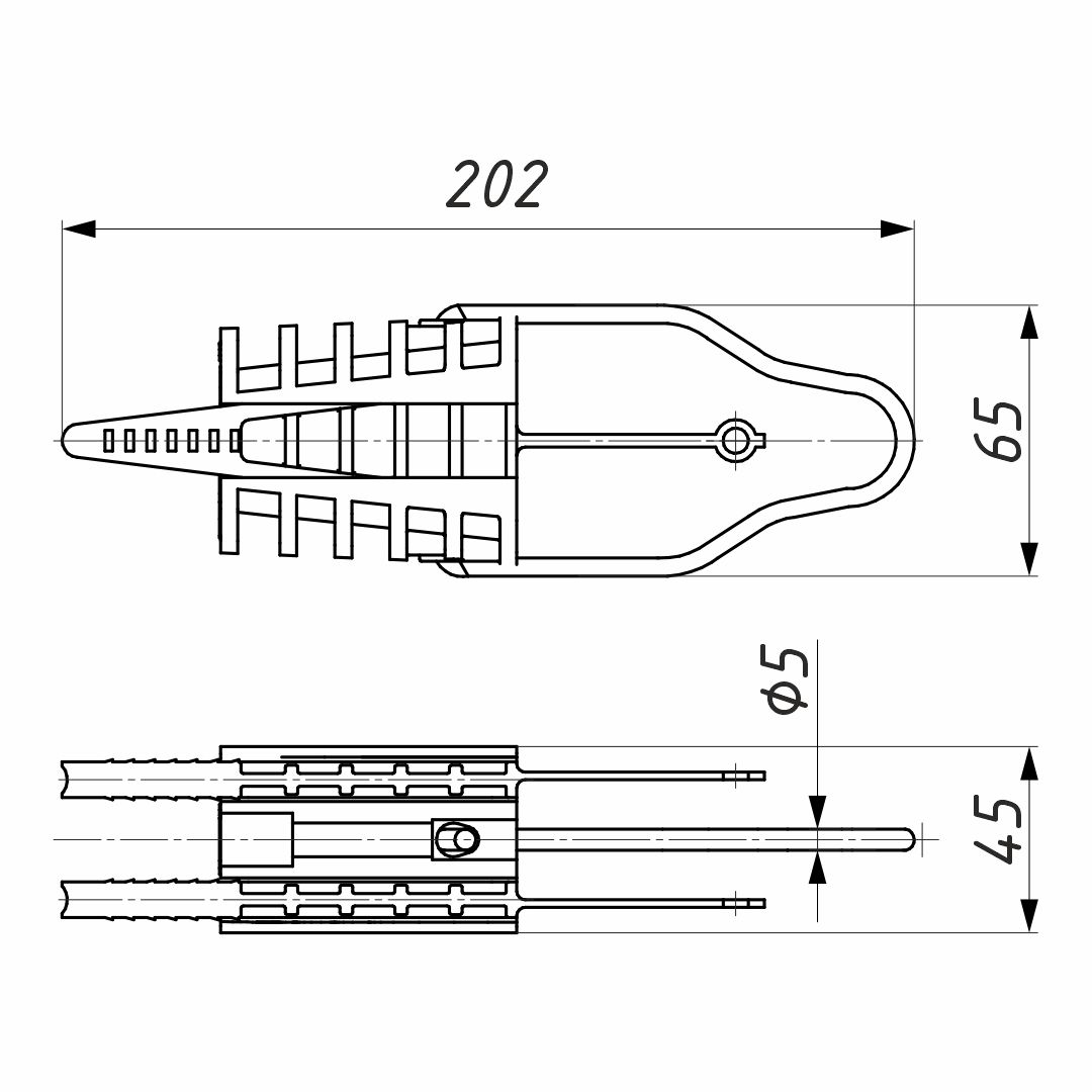 DN 126 зажим анкерный для проводов ввода (НИЛЕД)