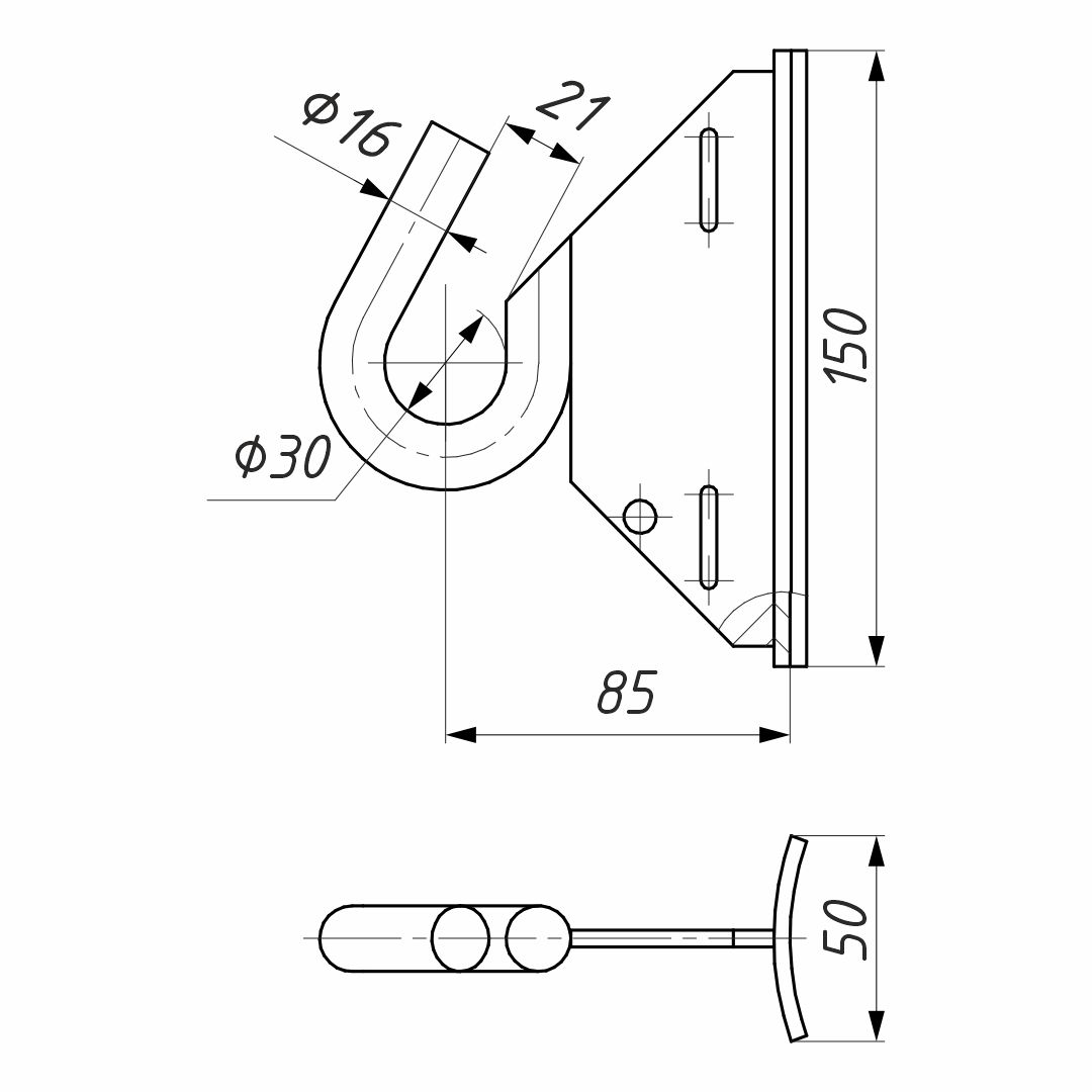 CF 16 крюк монтажный  (ВК)