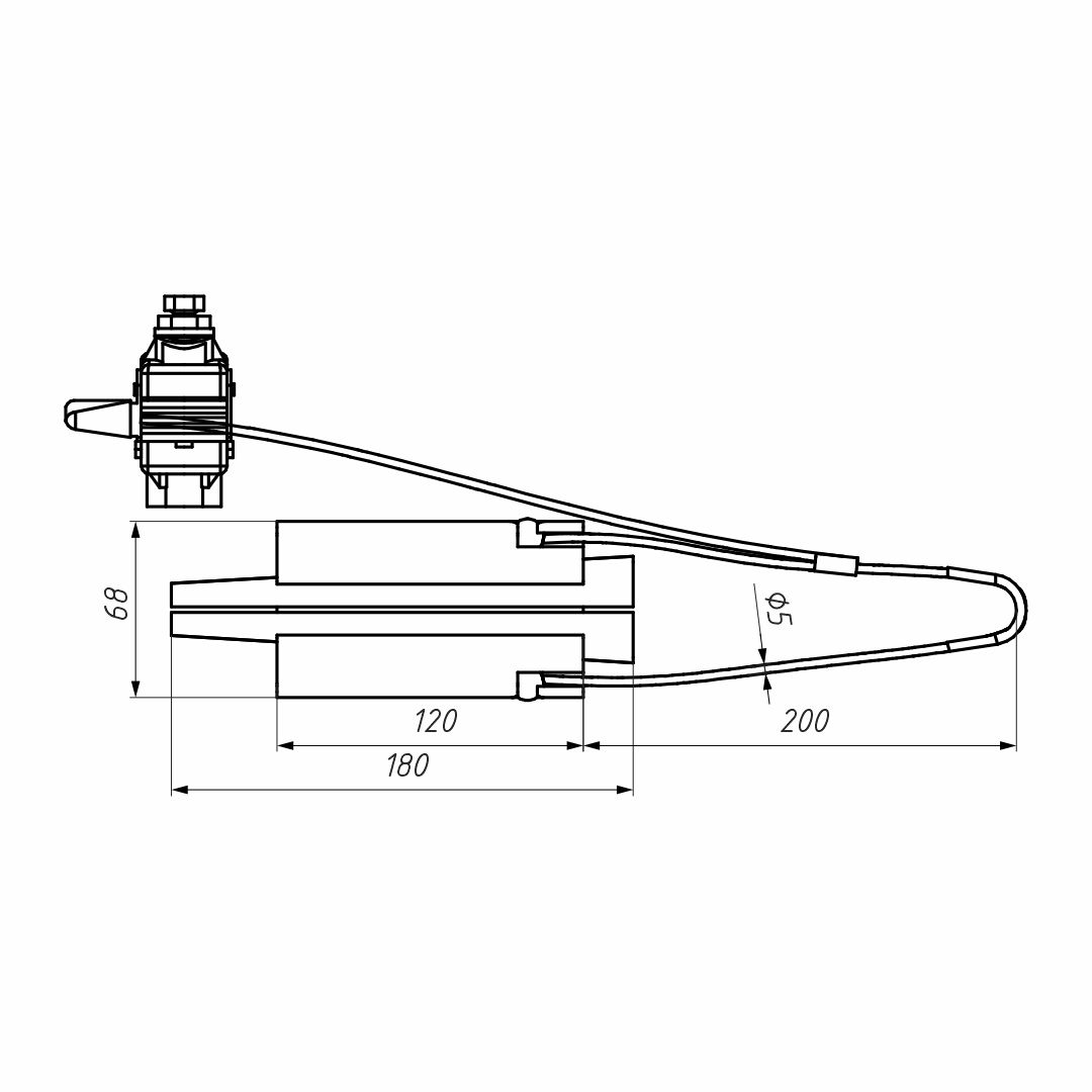 DN-120 Rpi зажим анкерный (НИЛЕД)