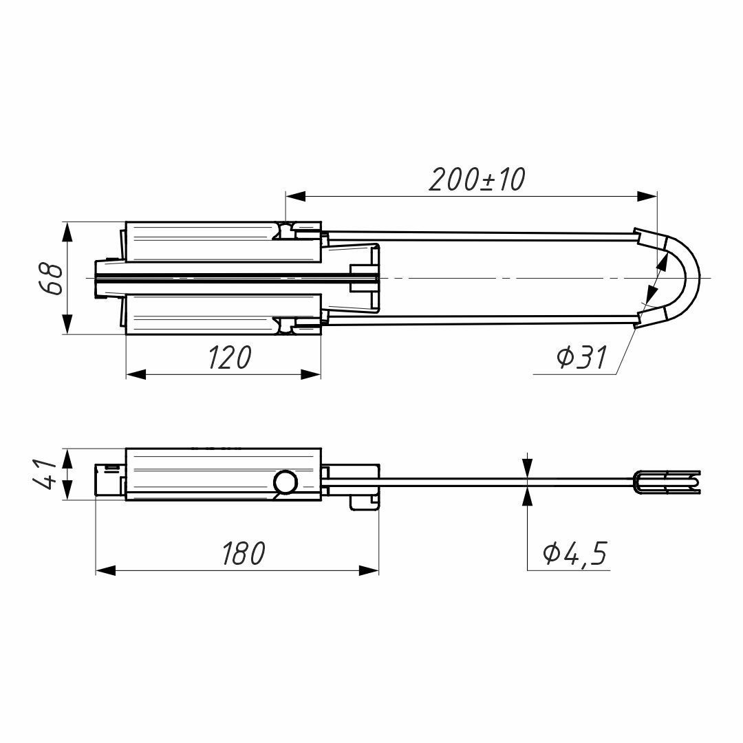 DN 120 анкерный  зажим (НИЛЕД)