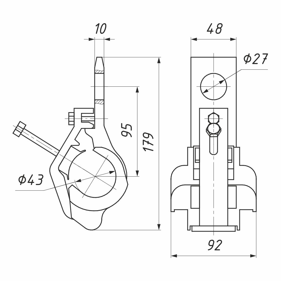 PSP 16/120.4T поддерживающий зажим (НИЛЕД)