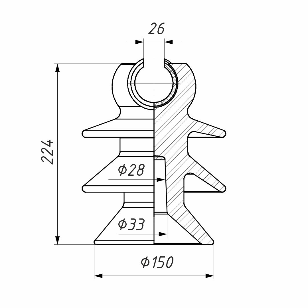 IF 27 изолятор штыревой фарфоровый (НИЛЕД)