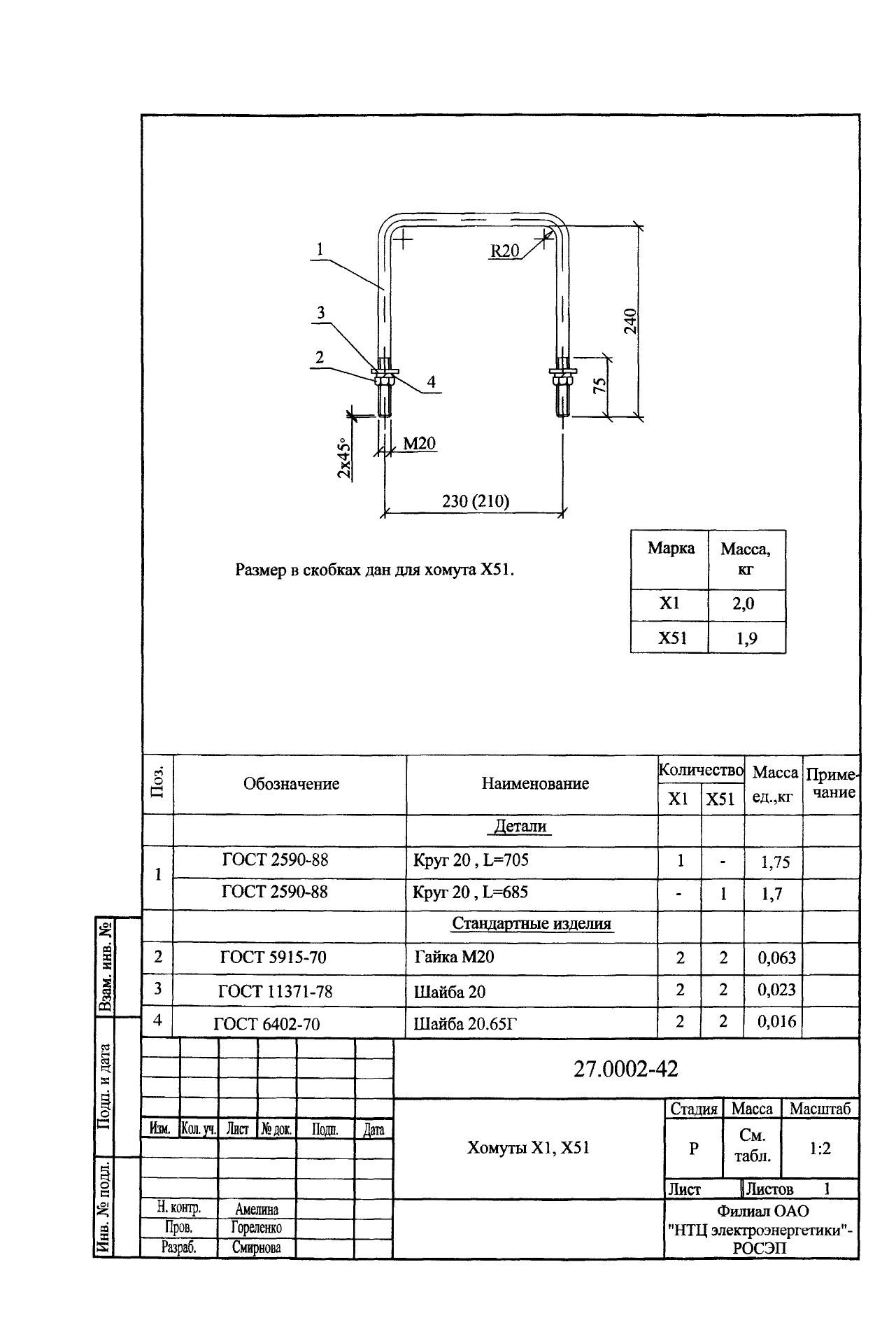 Хомут Х-1 (27.0002.42)