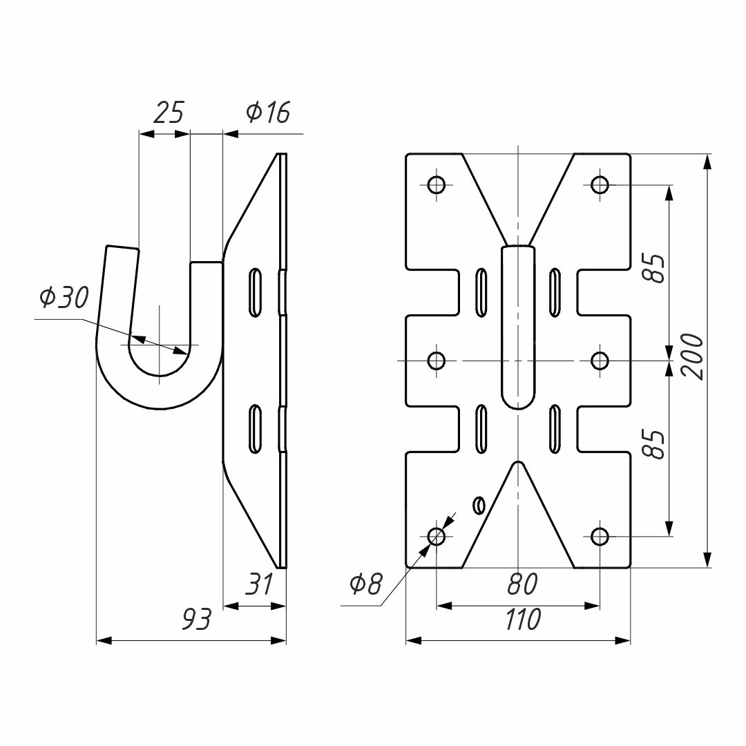 CS 16 крюк универсальный (ВК)