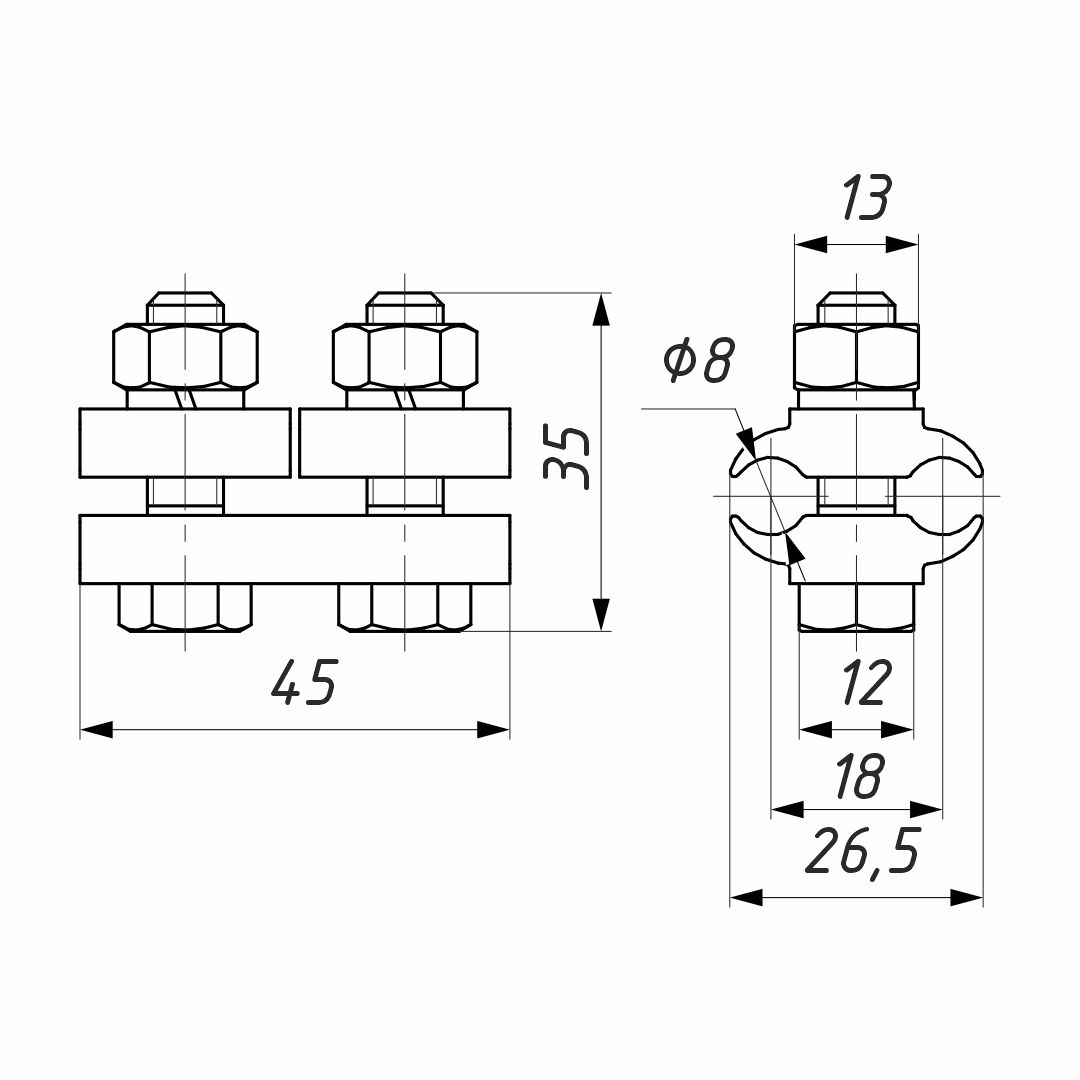 ПА-1-1 зажим плашечный (ВК)
