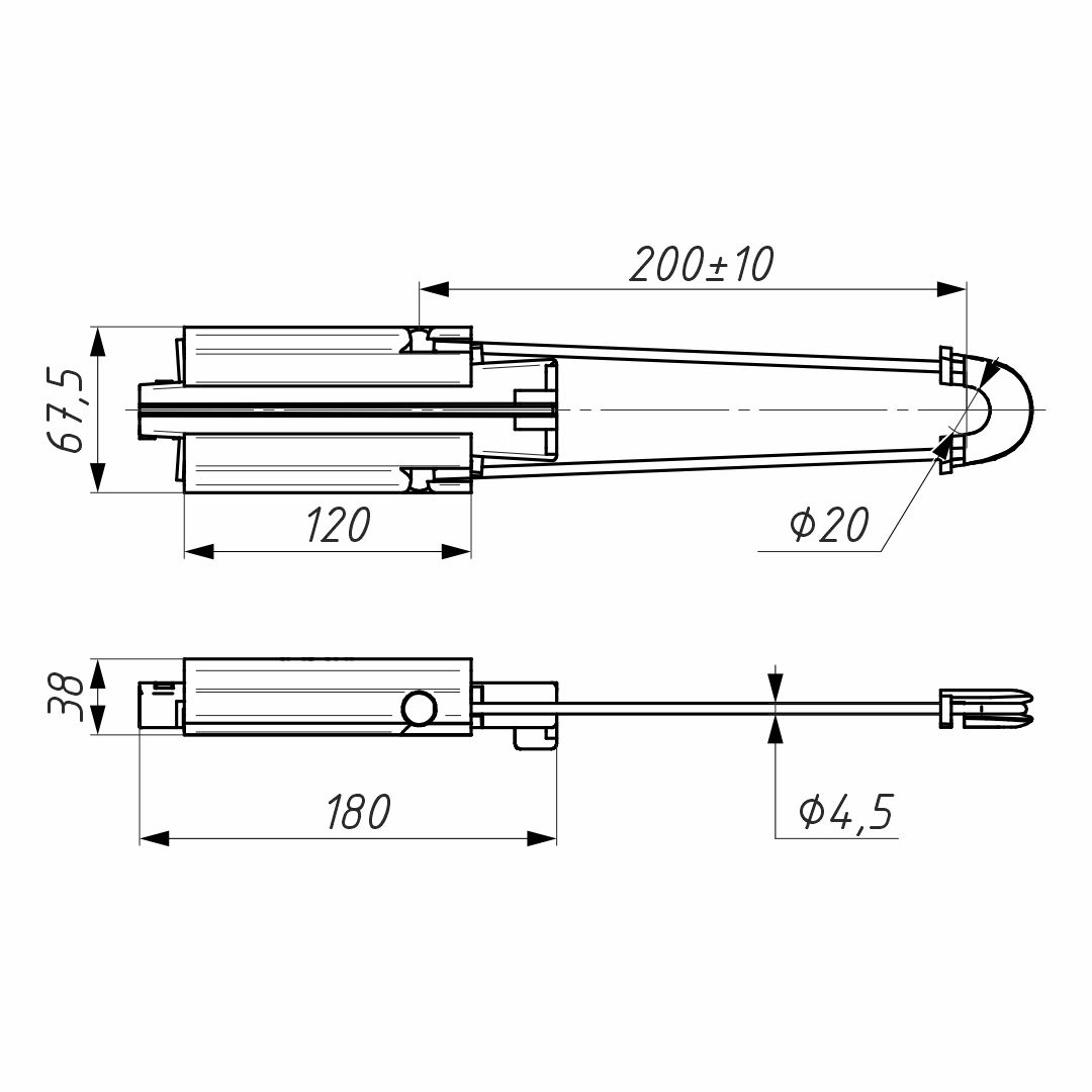 DN 95-120 анкерный  зажим (НИЛЕД)