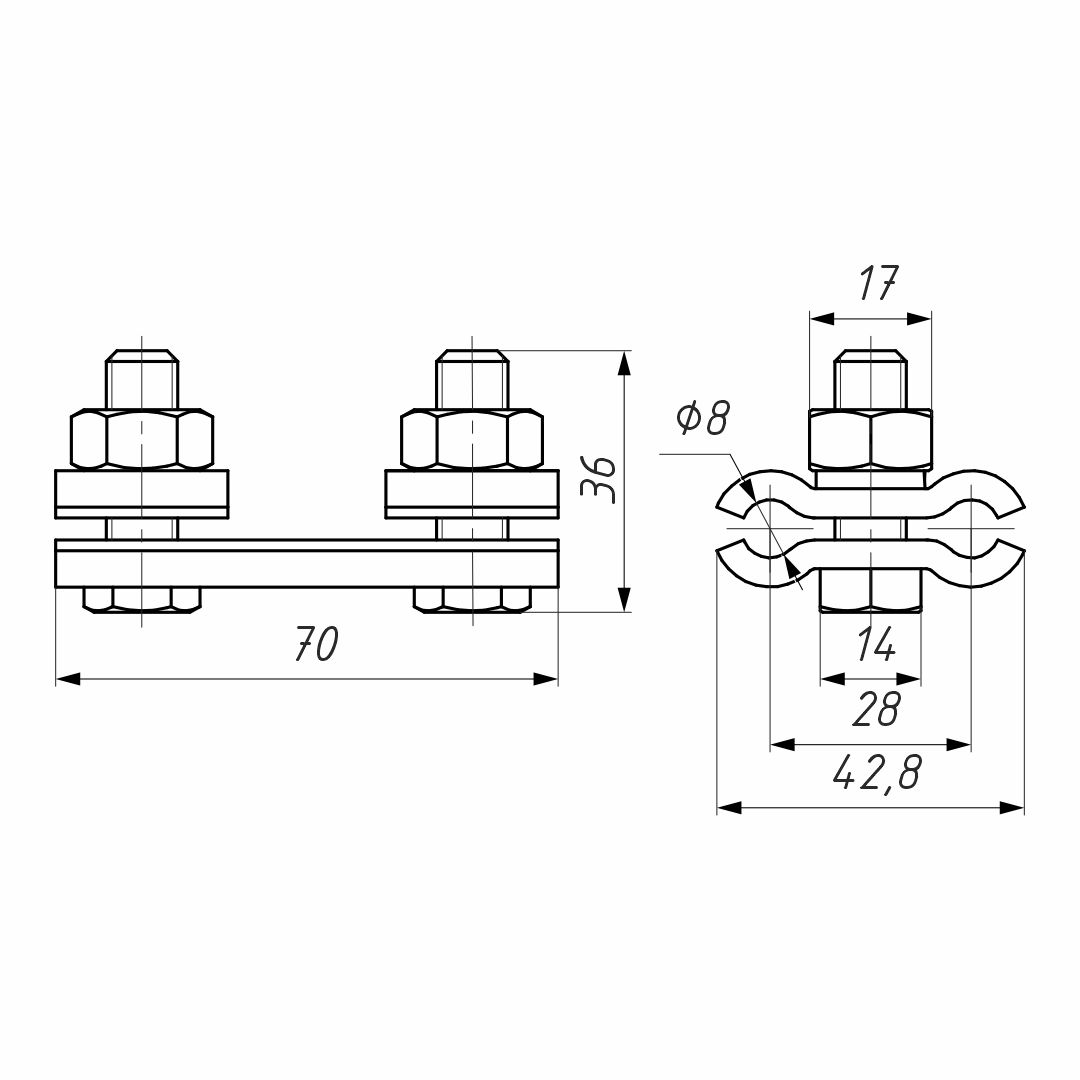 ПС-1-1 зажим плашечный (ВК)